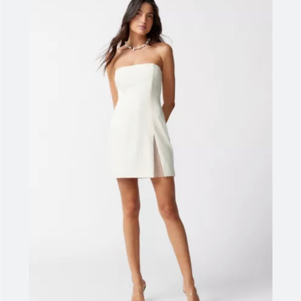 Urban Outfitters Rare London Diamanté mesh inset mini dress size 4